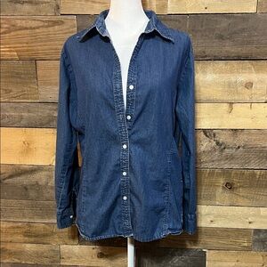 Lee Riders Women's Blue Button Down Shirt